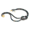 Ожерелье "Узелок" из жемчуга цвета "павлин" Nasonpearl авторские изделия ювелирного ателье Nasonpearl инфо 4836w.